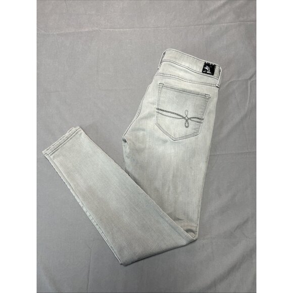 Denizen Jegging Smoke Grey Denim Jeans Women's Size 9-W29 Compression Stretchy - Picture 1 of 16